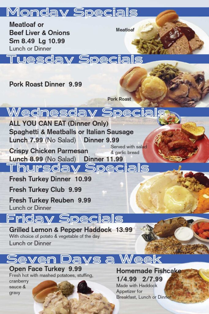 Rockland Café Menu Breakfast, Lunch, Dinner