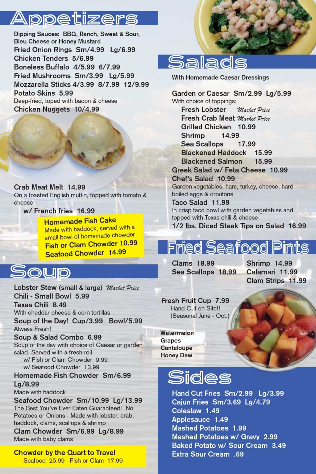 Rockland Café Menu Breakfast, Lunch, Dinner